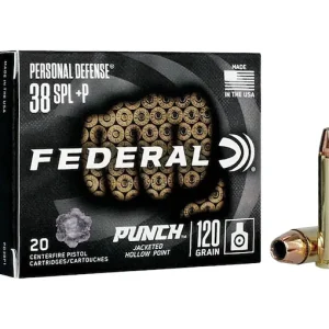 Authentic Federal Personal Defense Punch 38 Special +P Ammo 120 Grain Jacketed Hollow Point 200 - Handguns | Glock Full Auto Switches