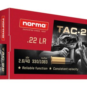 Norma TAC-22 Ammunition 22LR 40 Grain Lead Round Nose For Sale - Rifles | Glock Full Auto Switches